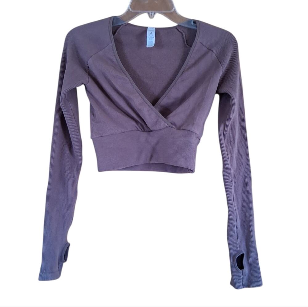 Balance Athletica Infinity Wrap Long Sleeve Crop Top size Small